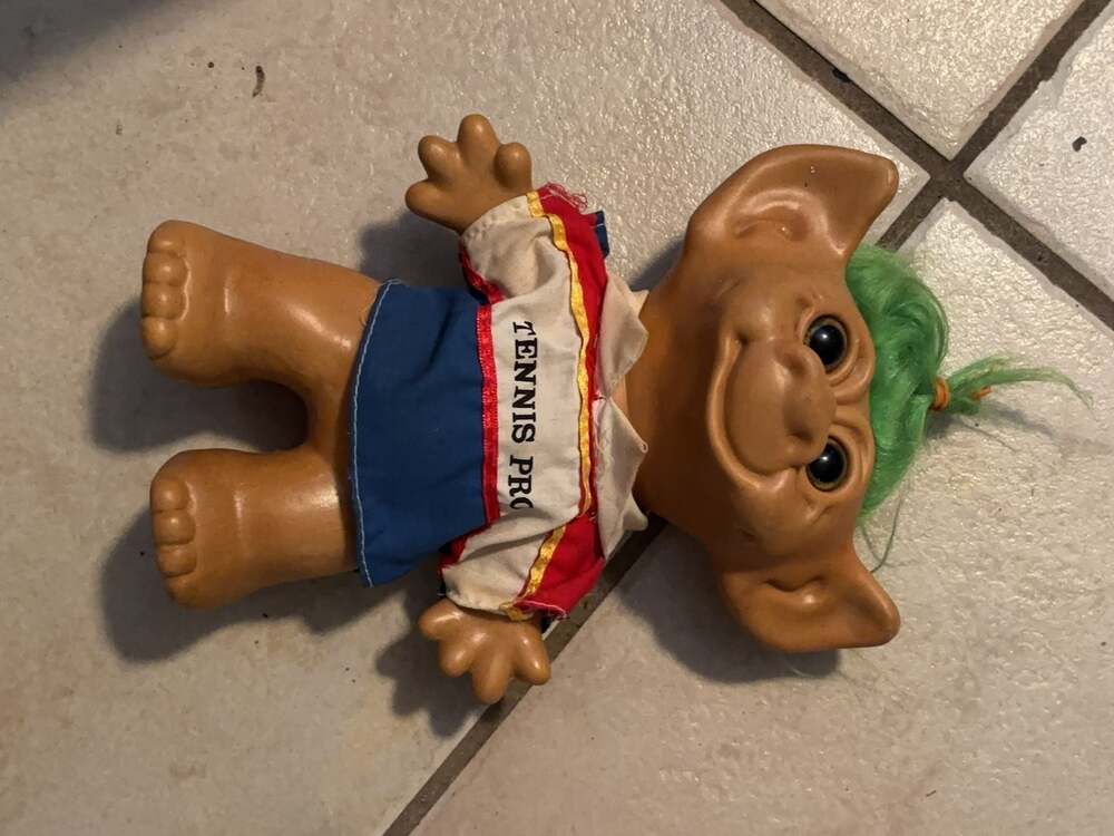 Uneeda Doll Co. Tennis Pro Troll Doll with Green Hair
